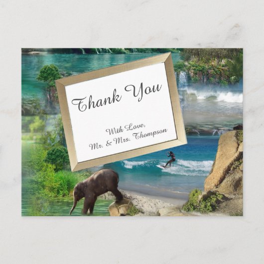 Weltmeere und -flüsse, Seen und Sport Postkarte (Vorderseite)