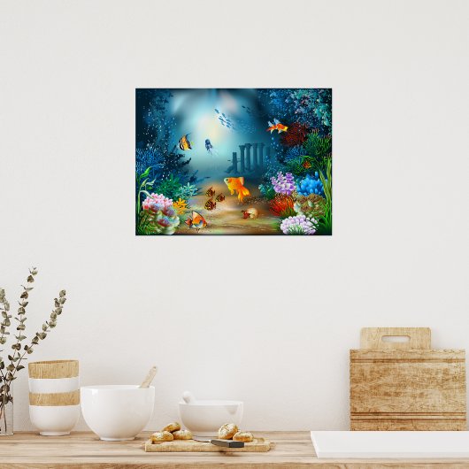 Weltmeerposter Poster (Küche)