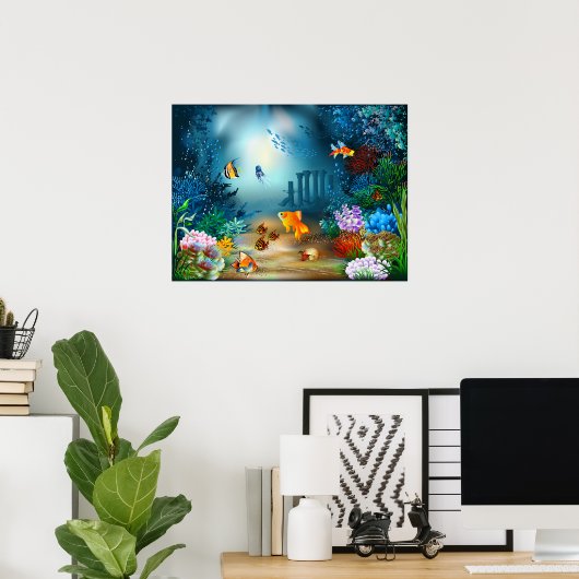 Weltmeerposter Poster (Heimbüro)