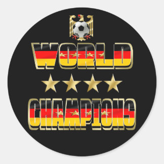 Weltmeister Deutschland Flaggen 2014 Runder Aufkleber