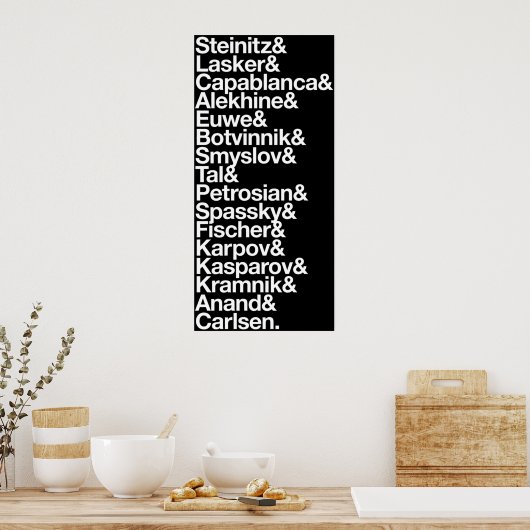 Weltmeister im Schach Poster (Küche)