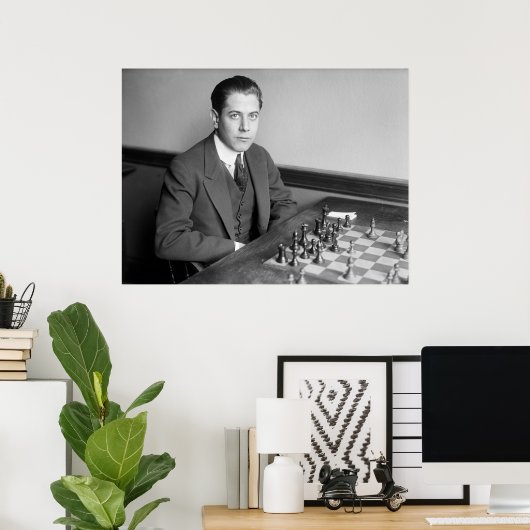 Weltmeister Schachspieler, 1915 Poster (Heimbüro)