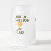 Weltmeister-Vater-Bier-Tasse Mattglas Bierglas (Vorderseite Links)