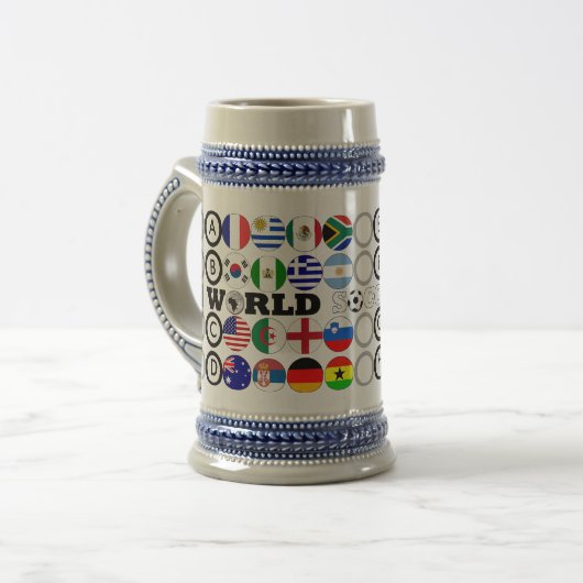 Weltmeisterschaft 2010 Flaggen Group Stein Tasse (Vorderseite Links)