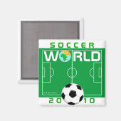 Weltmeisterschaft 2010 Fußball-Feldmagnet Magnet (Vorderseite/Rückseite)
