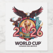 Weltmeisterschaft 2026 weinetikett (Einzelnes Label)