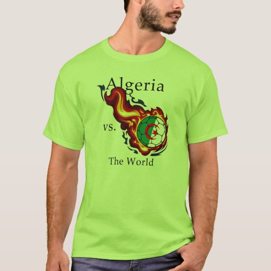 Weltmeisterschaft - Algerien gegen die Welt T-Shirt (Vorderseite)