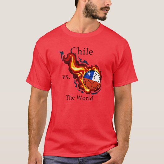 Weltmeisterschaft - Chile im Vergleich zum Weltfuß T-Shirt (Vorderseite)