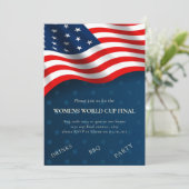 Weltmeisterschaft der Frauen letzte Party Einladun Einladung (Stehend Vorderseite)