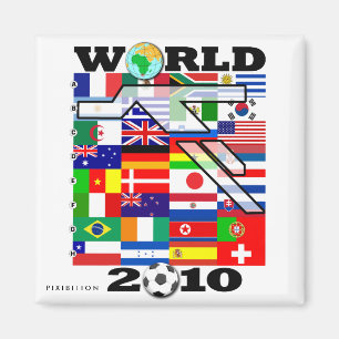 Weltmeisterschaft-Kugel-Fußball-Quadrat-Magnet Magnet