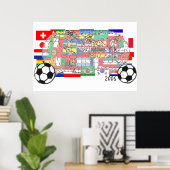 Weltmeisterschaft Soccer Globe Poster (Heimbüro)