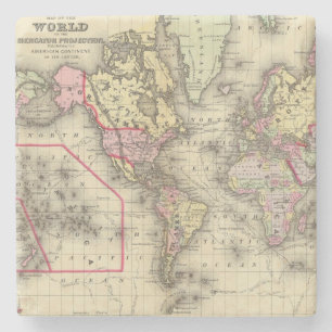 Weltmercator proj 2 steinuntersetzer