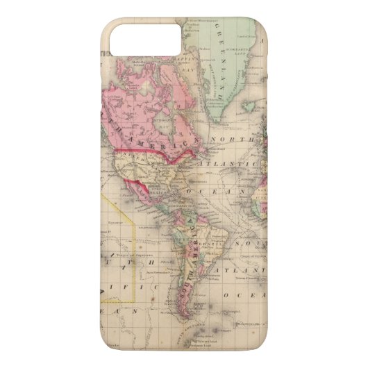 Weltmercator proj Karte durch Mitchell Case-Mate iPhone Hülle (Rückseite)