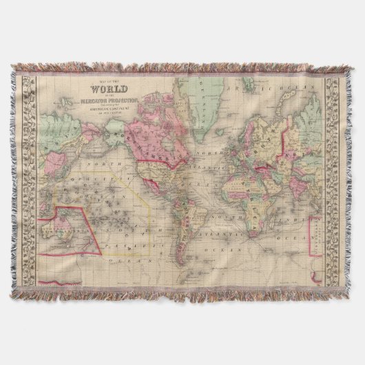 Weltmercator proj Karte durch Mitchell Decke (Vorderseite)