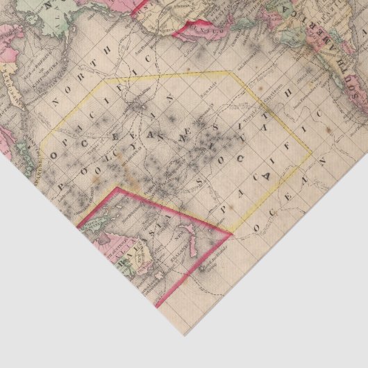 Weltmercator proj Karte durch Mitchell Seidenpapier (Ausschnitt)