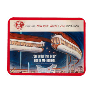 Weltmesse Monorail, New York 1964 Vintag Postc Magnet