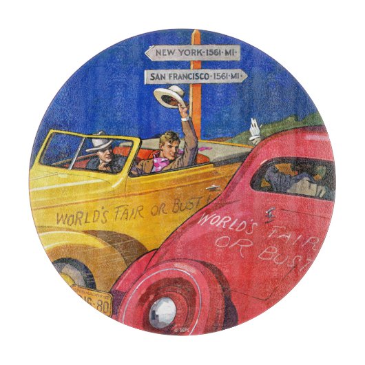 Weltmesse oder Pleite Schneidebrett (Vorderseite)