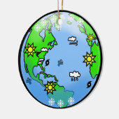 Weltmeteorologische Weihnachtsfeier Keramik Ornament (Links)