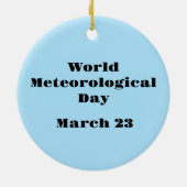 Weltmeteorologische Weihnachtsfeier Keramik Ornament (Hinten)