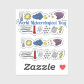 Weltmeteorologischer Tag Aufkleber (Blatt)