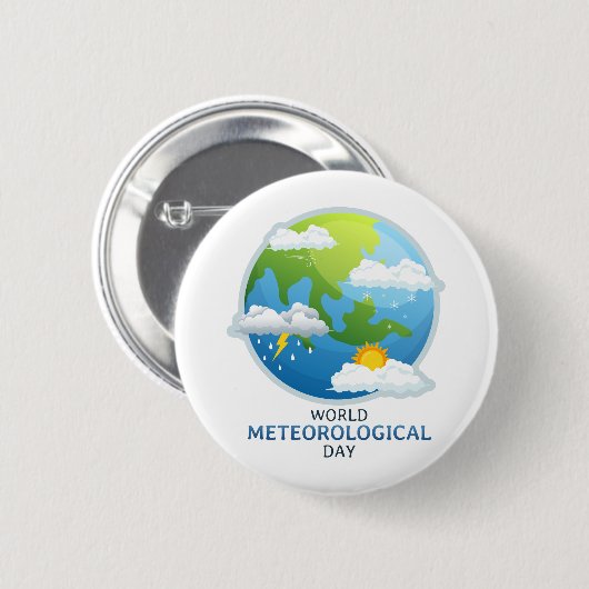 Weltmeteorologischer Tag Button (Vorne & Hinten)