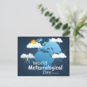 Weltmeteorologischer Tag Feiertagspostkarte (Stehend Vorderseite)
