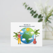 Weltmeteorologischer Tag Feiertagspostkarte (Stehend Vorderseite)