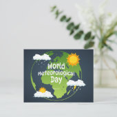 Weltmeteorologischer Tag Feiertagspostkarte (Stehend Vorderseite)