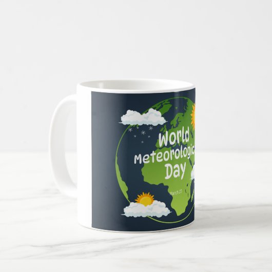 Weltmeteorologischer Tag Kaffeetasse (Vorderseite Links)