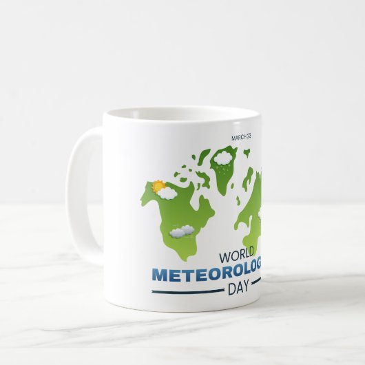 Weltmeteorologischer Tag Kaffeetasse (Vorderseite Links)