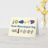 Weltmeteorologischer Tag Karte (Gelbe Blume)