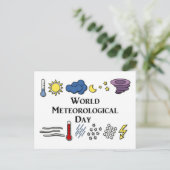 Weltmeteorologischer Tag Postkarte (Stehend Vorderseite)