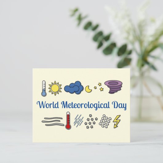 Weltmeteorologischer Tag Postkarte (Stehend Vorderseite)