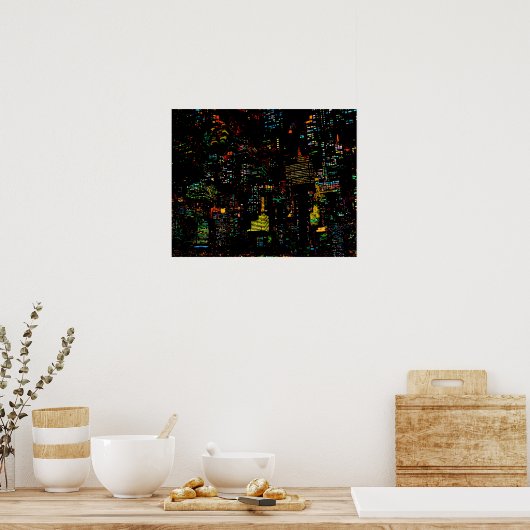 Weltmetropole Poster (Küche)