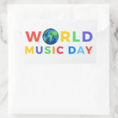 Weltmusiktag Rechteckiger Aufkleber (Tasche)