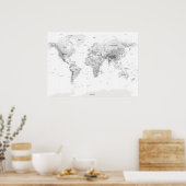 Weltnaturkarte Poster (Küche)