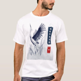 Weltnaturtag - Serene 静 (Calm) Heron T-Shirt