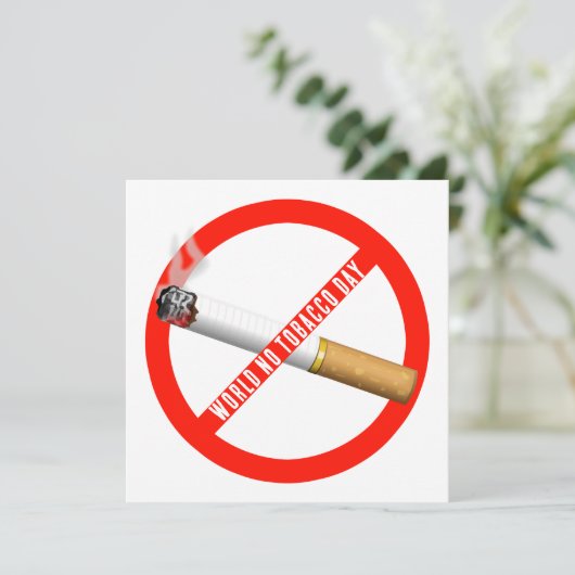 Weltnichtrauchertag Karte (Stehend Vorderseite)