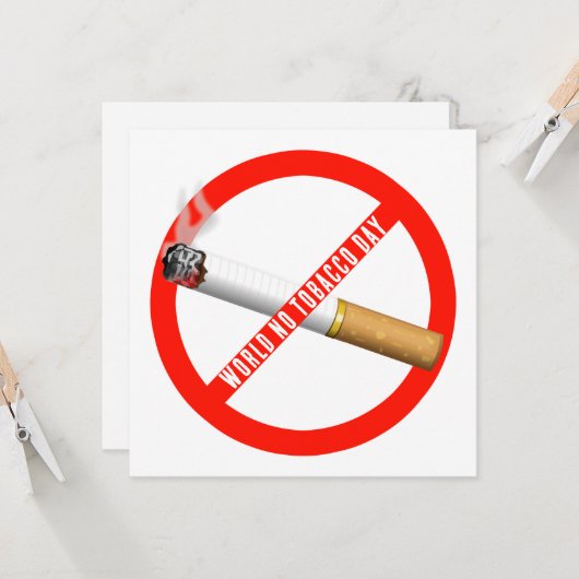 Weltnichtrauchertag Karte (Vorderseite/Rückseite Beispiel)