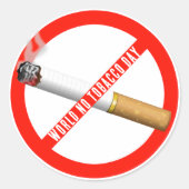 Weltnichtrauchertag Runder Aufkleber (Vorderseite)