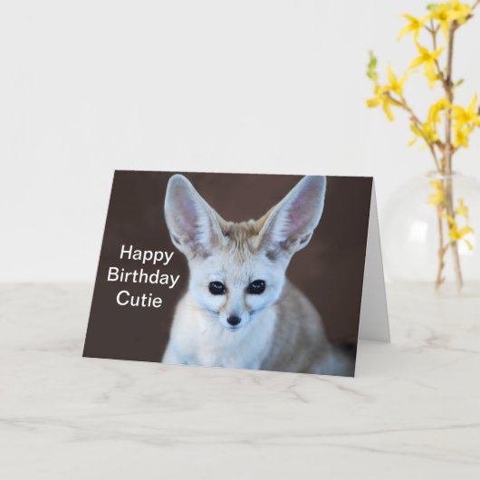 Weltniedlichster Fennec Fox Karte (Gelbe Blume)