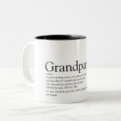 Weltniveau je Großeltern Definition Zweifarbige Tasse (Vorderseite Links)