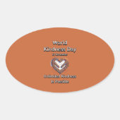 Weltniveau. Unbegrenzter Kindheit Ovaler Aufkleber (Vorderseite)