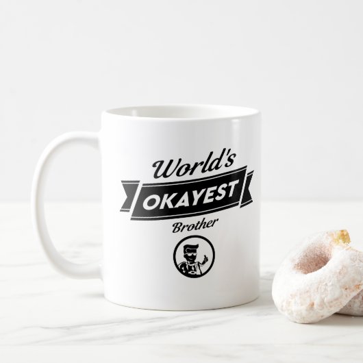 WeltOkayest Bruder-Tasse - lustiges Kaffeetasse (Mit Donut)