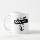 WeltOkayest Bruder-Tasse - lustiges Kaffeetasse (Links)