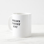 WeltOkayest Tante Kaffeetasse (Vorderseite Links)