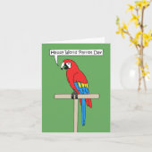 Weltparrotag 31. Mai Karte (Gelbe Blume)