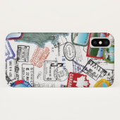 Weltpass-Muster Case-Mate iPhone Hülle (Rückseite (Horizontal))