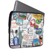 Weltpass-Muster Laptopschutzhülle (Vorne Rechts)