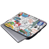 Weltpass-Muster Laptopschutzhülle (Vorne Knopf)